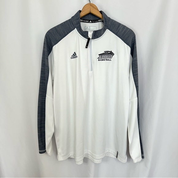 NCAA Adidas Men XLWhite Sideline Climalite 1/4 Zip Hi-Visibility Reflective Knit - Picture 1 of 11